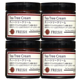 4個セット ティートリークリーム 60g 100％植物由来 無添加 敏感肌 アクネ 保湿 スキンケア デオドラント ティーツリークリーム tea tree cream フレッシュアロマ 母の日