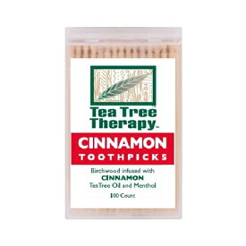 爪楊枝 つまようじ シナモン 香りつき 約100本入り TEA TREE THERAPY 正規輸入 ティーツリーセラピー