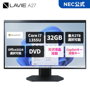�y9/16�}�fP10�{�z&�y70,000�~�N�[�|���z�y�������Y�E�����z �V�i NEC �I�[���C�� ���� �f�X�N�g�b�v�p�\�R�� ��̌^ 26�t LAVIE Direct A27 27�C���` Windows 11 Home Core i7-1355U ������ 32GB 2TB�\ SSD office��