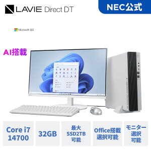 �y10/9�}�fP10�{�z&�y10,000�~�N�[�|���z�y�������Y�E�����z �V�i NEC �f�X�N�g�b�v�p�\�R�� office�t�� LAVIE Direct DT Windows 11 Home Core i7-14700 ������ 32GB SSD 2TB �\ 24�C���`���j�^�[ 1�N�ۏ� ��������