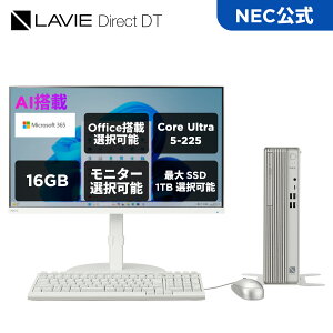 �y�������Y�E�����z �V�i NEC �f�X�N�g�b�v�p�\�R�� office�t�� LAVIE Direct DT Windows 11 Home Core Ultra 5-225 ������ 16GB SSD 1TB �\ 24�C���`���j�^�[ 1�N�ۏ� �������� �yNortonP�z