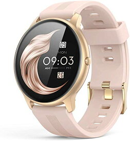 AGPtEK スマートウォッチ レディース 日本正規品 心拍数 smart watch for women 1.3インチ 33mm 腕時計 ウォッチ 睡眠モニター 歩数計 消費カロリー計 電話/メッセージ通知 活動量計 スポーツウォッチ IP68防水