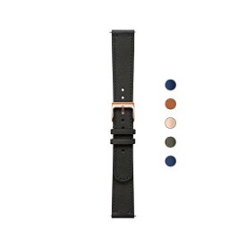Withings Steel HR フランス生まれのスマートウォッチ 専用レザーバンド(18mm) ブラック/ローズゴールド 日本正規代理店品 Leather wristband-Black-R.G.Buckle-18mm