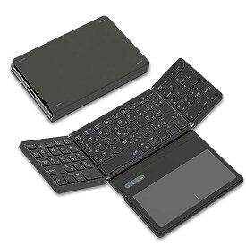 Omikamo キーボード ワイヤレス 折り畳み式 大型タッチパッドとテンキー搭載 キーボード bluetooth 日本語配列 iPad キーボード 充電式 無線 キーボード 静音 iOS/Windows/Mac対応 mac キーボード 薄型 コンパク