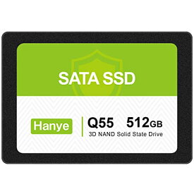 Hanye 内蔵型 SSD 512GB 2.5インチ 7mm SATAIII 6Gb/s 550MB/s 3D NAND採用 PS4動作確認済 アルミ製筐体 正規代理店品 メーカー3年保証