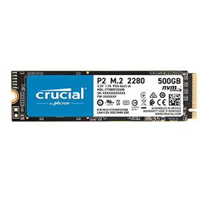 Crucial SSD P2�V���[�Y 500GB M.2 NVMe�ڑ� ���K�㗝�X�ۏؕi CT500P2SSD8JP 5�N�ۏ�