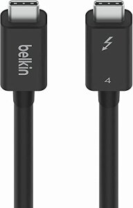 Belkin USB-CP[u Thunderbolt 4/USB4 100W 40Gbpsf[^] 8KΉ M1 MacBook/iPad Pro/iMac/EVO WindowsΉ CeF USB-IFF 1m ubN INZ