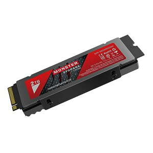 Monster Storage SSD 2TB NVMe PCIe Gen4 4 PS5mFς őǍ: 7,100MB/s ő发F6,350MB/s q[gVNt M.2 Type 2280  SSD 3D NAND Ki [