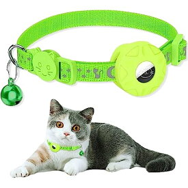 UULANFA Airtag gpsペット 追跡装置 エアタグ 首輪 猫用首輪 安全首輪 犬 猫用首輪猫 首輪スマホ対応 首輪猫 首輪 gpsペット 頑丈耐用です そして 光反射のデザインを加えて 軽量 耐衝撃 防水 防塵 紛失防止可愛い IOSのみ対