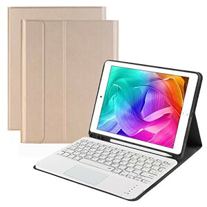 iPad9.7 �L�[�{�[�h�P�[�X �蒠�^ iPad6/iPad5/iPad Pro9.7/iPad Air2/iPad Air ���pBluetooth�L�[�{�[�h�J�o�[ �E���� �^�b�`�p�b�h���� �X�^���h�@�\ �y���V�����[ ���^ �S�ʕی� (�S�[���h)
