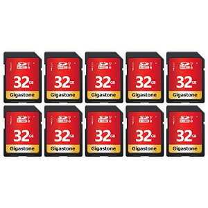 Gigastone SDJ[h 32GB 10Zbg SDHC [J[h  tHD rfI SD card fW^J Full HD UHS-I U1 Class 10 ~jP[X10t
