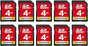 Gigastone 4GB SDJ[h 10Zbg UHS-I U1 Class 10 SDHC [J[h  tHD rfI fW^J SD card Full HD ~jP[X10t