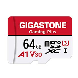 Gigastone マイクロSDカード 64GB フルHD アダプタ付き adapter SDXC U3 Class 10 95MB/S, 4K UHD Full HD 動画 UHS-I