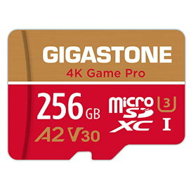 5年保証 Gigastone マイクロSDカード 256GB A2 V30 UHS-I U3 Class 10 100/60 MB/S 高速 Gopro アクションカメラ スポーツカメラ 4K Ultra HD 動画 SD変換アダプタ付き ミニ収納