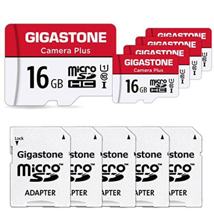 楽天市場】Gigastone マイクロSDカード 16GB フルHD 5個セット SD 