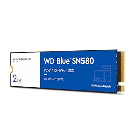 Western Digital ウエスタンデジタル 内蔵SSD 2TB WD Blue SN580 (読取り最大 4,150MB/秒) M.2-2280 NVMe WDS200T3B0E-EC 国内正規代理店品