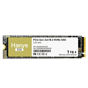 Hanye �����^ SSD 1TB 3D NAND TLC PCIe Gen3x4 NVMe M.2 2280 3500MB/s E30 ���K�㗝�X�i ���[�J�[5�N�ۏ�