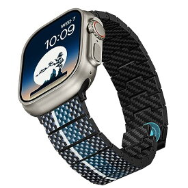 カーボン製 Watch Band モダン 月 Moon Apple Watch 対応 バンド Series Ultra2/Ultra/9/8/7/6/SE2/SE/5/4/3 適用 交換ベルト 軽量 触り心地良い バネ棒付き コマでサイズ調整可能 脱着