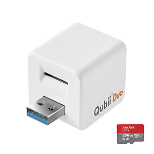 Qubii Duo USB Type A zCg (256GB microSDZbg) V[Y 10Nۏ [dȂ玩obNAbv SDbN@\ iphone obNAbv usb ipad eʕs ʐ^  y A