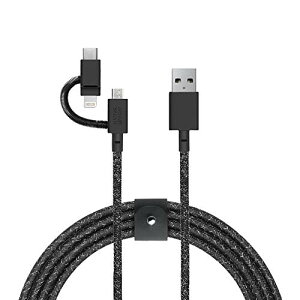 NATIVE UNION lCeBujI BELT Cable Universal 3-in-1 2m ϋv }[dP[u (CgjO/USB-C/Micro-USB[qΉ) MFiF (Cosmos)
