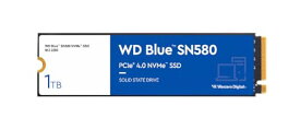 ウエスタンデジタル 1TB WD Blue SN580 NVMe 内蔵ソリッドステートドライブ SSD - Gen4 x4 PCIe 16Gb/秒 M.2 2280 最大4,150MB/秒 - WDS100T3B0E