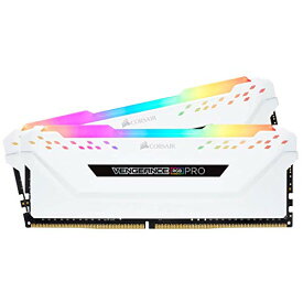 CORSAIR DDR4-2666MHz デスクトップPC用 メモリモジュール VENGEANCE RGB PRO シリーズ 16GB 8GB 2枚 CMW16GX4M2A2666C16W