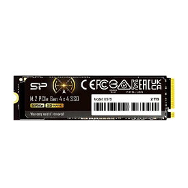 シリコンパワー 2TB US75 NVMe PCIe Gen4 M.2 2280 SSD R/W 最大7000/6,500MB/秒 Playstation 5 対応 SP02KGBP44US7505