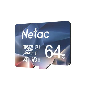 Netac microSD 64GB 最大100MB/s microSDXC UHS-I V30 U3 A1 C10 Full HD Nintendo Switch対応 メーカー正規品認証 - P50064