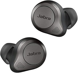 Jabra Elite 85t ワイヤレスイヤホン bluetooth アクティブノイズキャンセリング チタニウムブラック マルチポイント対応 2台同時接続 外音取込機能 専用アプリ マイク付 セミオープンデザイン ワイヤレス充電対応 最大2年保証 国