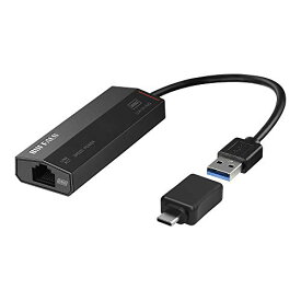 バッファロー 2.5GbE対応 USB LANアダプター TypeAtoC変換コネクタ付属 LUA-U3-A2G/C