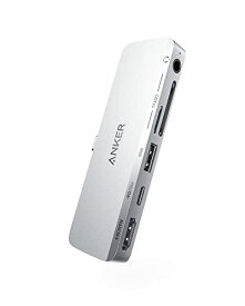 Anker 541 USB-C ハブ (6-in-1, for iPad) USB PD対応 4K対応 HDMI出力ポート 多機能USB-Cポート データ転送用USB-Aポート microSDSDカードスロット 3.5mmオーディオジャック (シルバー