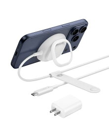 Belkin Ultra Charge Magnetic Charger Qi2対応 最大25W 高速ワイヤレス充電 36W USB-C 充電器付属 MagSafe対応 スクエア型 Qi2認定テクノロジー搭載 iPhone/Android 対応 指ルー