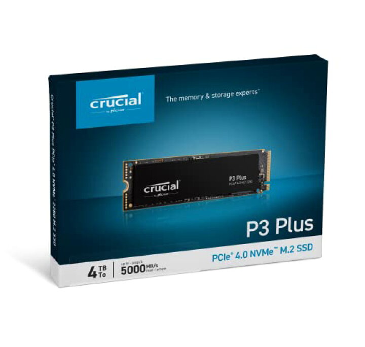 楽天市場】Crucial(クルーシャル) P3plus 4TB 3D NAND NVMe PCIe4.0 M 
