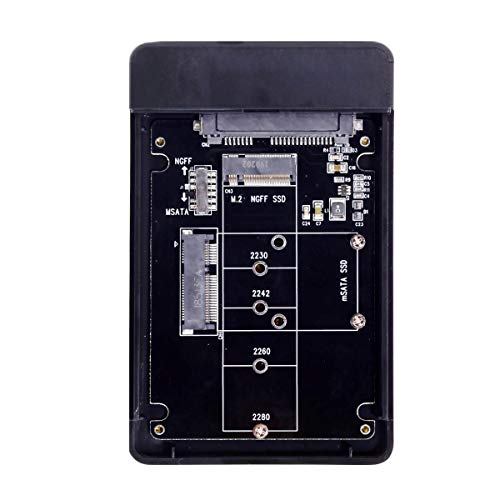 Xiwai コンボ M.2 NGFF B-Key  mSATA SSD - USB Type-C コンバータケースエンクロージャ スイッチ付き