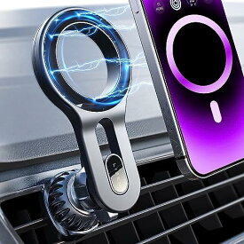 2023年進化超強磁力 LISEN スマホホルダー 車 マグネット magsafe 車載 ホルダー 片手操作 360 調整可能 スマホ エアコン吹き出し口 安定性拔群 携帯 クリップ iPhone14 13 12 Pro Max Xperia など全