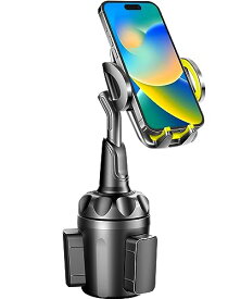 スマホホルダー 車 ドリンクホルダー TOPGO 車載ホルダー カップホルダー スマホスタンド 360 自由回転可能 ワンタッチ 携帯ホルダー 車載ドリンクホルダー iPhone 14 Pro Max/Galaxy S23 Ultra 多機種対応