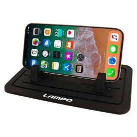 LAMPO スマートフォン用車載ホルダー GPS用クリップホルダー iPhone 各種スマートフォン スマホスタンド ダッシュボード 滑り止め 水洗い可 日本ブランド 日本語の取説 保証書