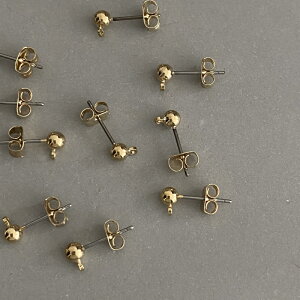 [ 10pcs ] `^ sAX|Xg 4mm ۋ [ S[h / Vo[ ] `^|Xg Lb` Jt AM[Ή sAX p[c