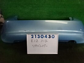 【中古】 ニッサン ノート E12 リア バンパー カラー ナンバー RBE ソニック ブルー 85022-3VA1C