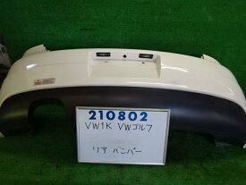 【中古】 フォルクスワーゲン VW ゴルフ5 1KBLG リアバンパー カラー ナンバー LB9A ホワイト