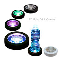本体カラー全2色 パーティーグッズ ライト 光るコースター LED台座 丸型 発光 クラブ バー 演出 イベント…