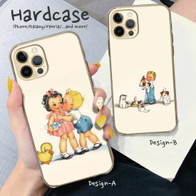 OPPO Reno9A Reno 5A Reno3 5G 3A OPPO A54 5G A73クリア ハード ケース カバー オッポ スマホケース 子供 レトロ キス kiss