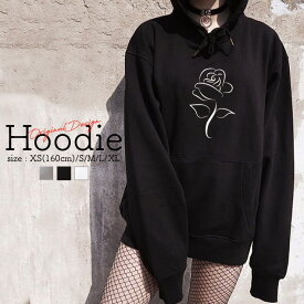 パーカー レディース メンズ スウェット パーカー プルオーバー hoodie 長袖 フード付き ペア カップル ペア カップル おそろ リンクコーデ 大人かわいい オシャレ ペア カップル おそろ リンクコーデ かわいい バラ ローズ rose 模様