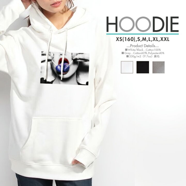 楽天市場 パーカー レディース メンズ スウェット パーカー プルオーバー Hoodie 長袖 フード付き Xs S M L Xl Sexy Girl Candy Lip Photo 大人かわいい かわいい かっこいい オシャレ ペア カップル おそろ リンクコーデ No Other