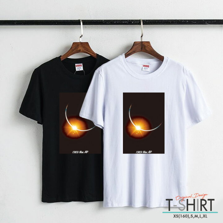 楽天市場 Tシャツ レディース メンズ クルーネック 丸首 綿 半袖 カットソー ロゴ プリント 大人かわいい オシャレ ペア カップル おそろ リンク コーデ おしゃれ 写真 皆既日食 日食 ダイヤモンドリング ベイリー ビーズ No Other