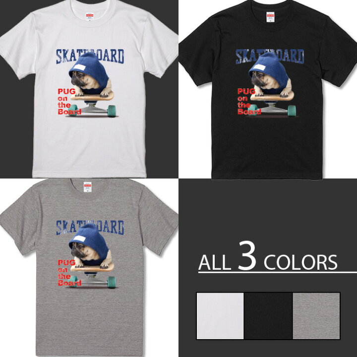 楽天市場 Tシャツ レディース メンズ クルーネック 丸首 綿 半袖 カットソー Pug パグ 犬 スケボー 大人かわいい オシャレ かわいい かっこいい ロゴ ペア カップル おそろ リンクコーデ No Other