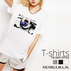 Tシャツ レディース メンズ クルーネック 丸首 綿 半袖 カットソー ロゴ プリント sexy girl candy lip photo] 大人かわいい かわいい かっこいい オシャレ ペア カップル おそろ リンクコーデ