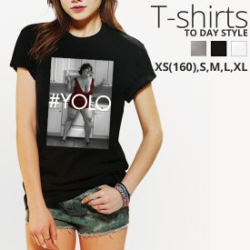 Tシャツ レディース メンズ クルーネック 丸首 綿 半袖 カットソー ロゴ プリント sexy girl #YOLO おもしろ 大人かわいい オシャレ ペア カップル おそろ リンクコーデ