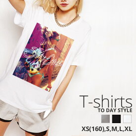 Tシャツ レディース メンズ クルーネック 丸首 綿 半袖 カットソー ハート beach surf girl stay chill かっこいい オシャレ 大人かわいい サマー セクシー ロゴ ペア カップル おそろ リンクコーデ