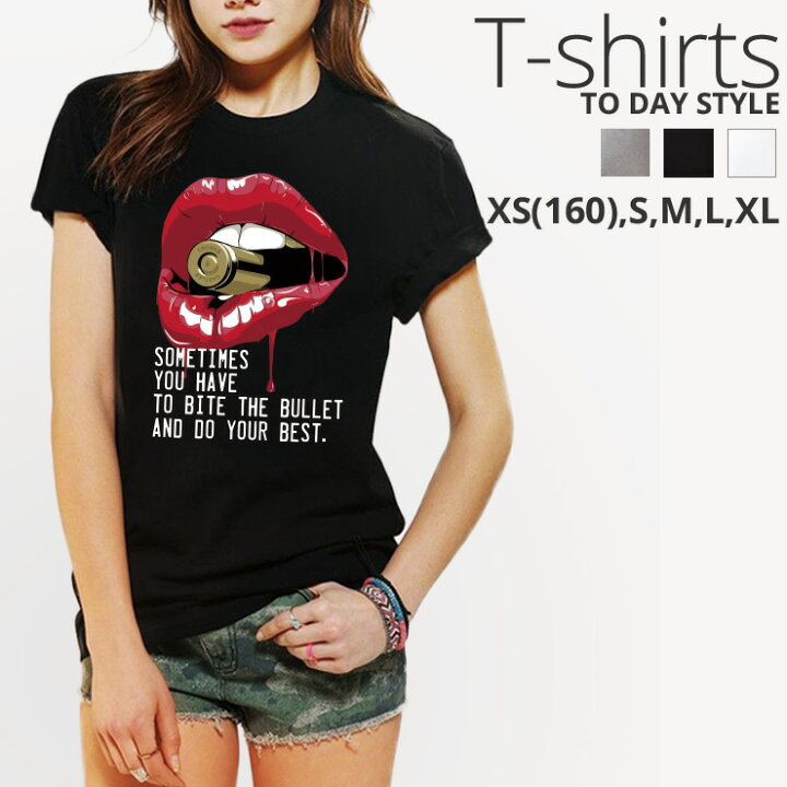 楽天市場 Tシャツ レディース メンズ クルーネック 丸首 綿 半袖 カットソー 唇 Lip 弾丸 Sexy 口紅 大人かわいい オシャレ かっこいい ロゴ ポイント ペア カップル おそろ リンクコーデ No Other